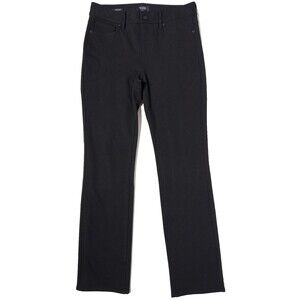 NYDJ Marilyn Straight Black 5-Pocket Stretch Pants Viscose Nylon Spandex Women 4